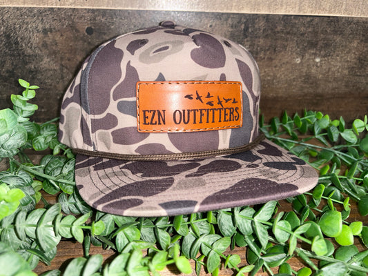 EZN Outfitters Leather Patch Rope Snapback Hat