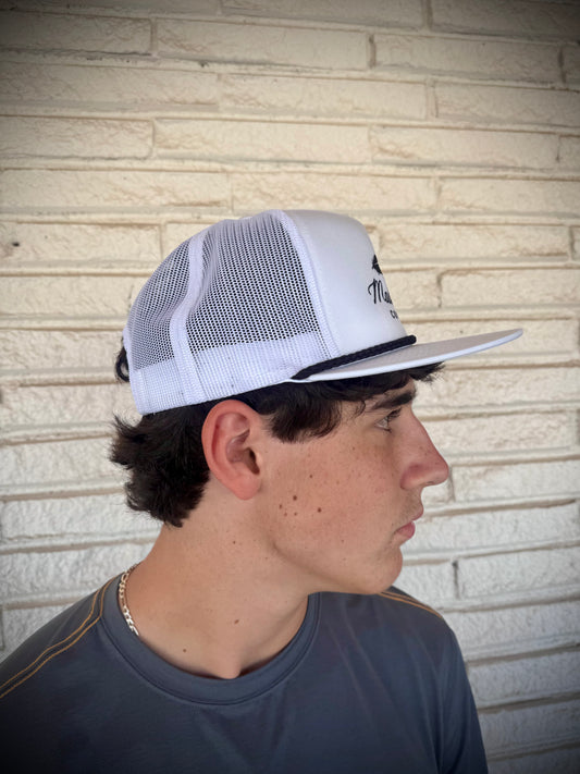 Mad Hatter Feather Rope Trucker Snapback Hat