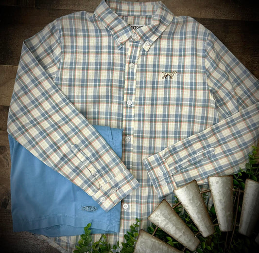 Fieldstone Outdoors Youth Stapleton Button Down L/S Shirt
