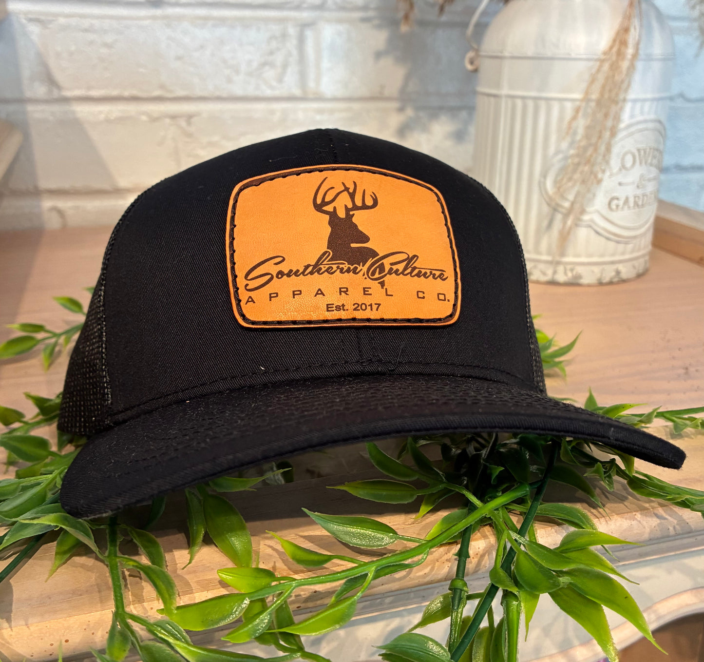 Southern Culture Buck Leather Patch Snapback Hat