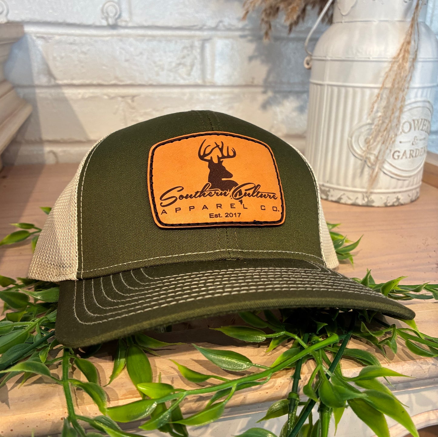 Southern Culture Buck Leather Patch Snapback Hat