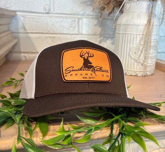 Southern Culture Buck Leather Patch Snapback Hat