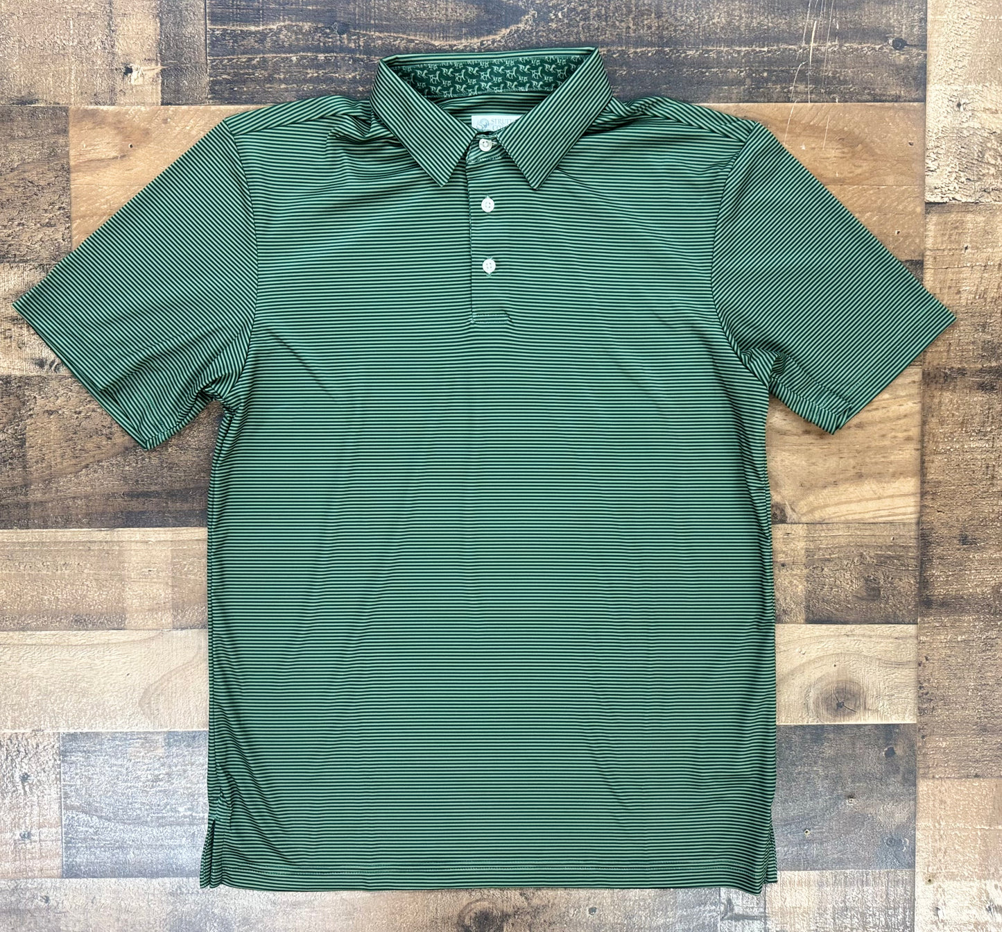 Struttin Cotton Men's Andy Stripe Polo W Dogs Polo Shirt
