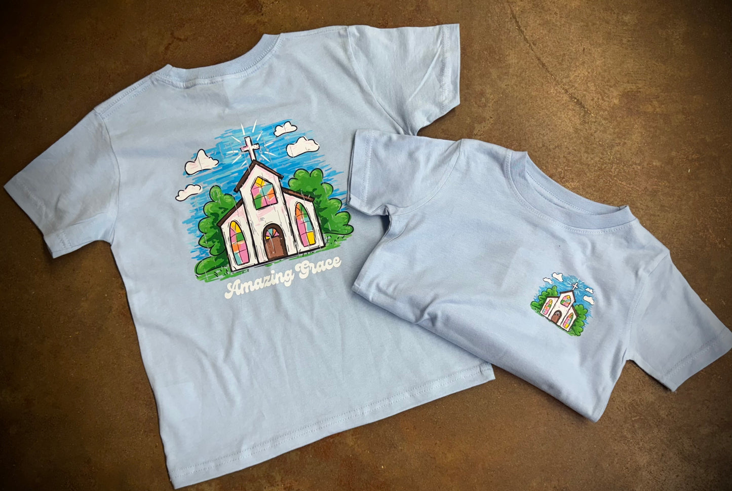 Life in the South Youth Girl Sunny Church Amazing Grace S/S TEE Shirt