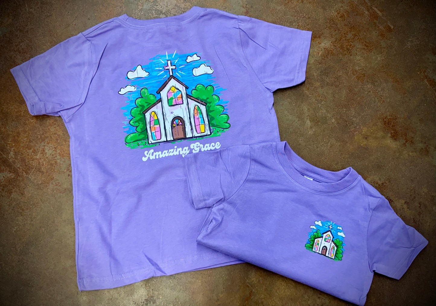Life in the South Youth Girl Sunny Church Amazing Grace S/S TEE Shirt