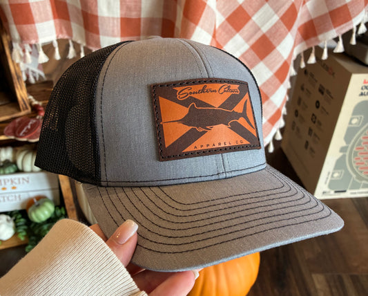 Southern Culture State Marlin Leather Patch Snapback Hat