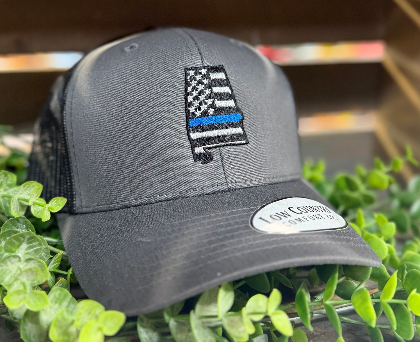 Low Country Comfort Alabama Blue Line Snapback Hat