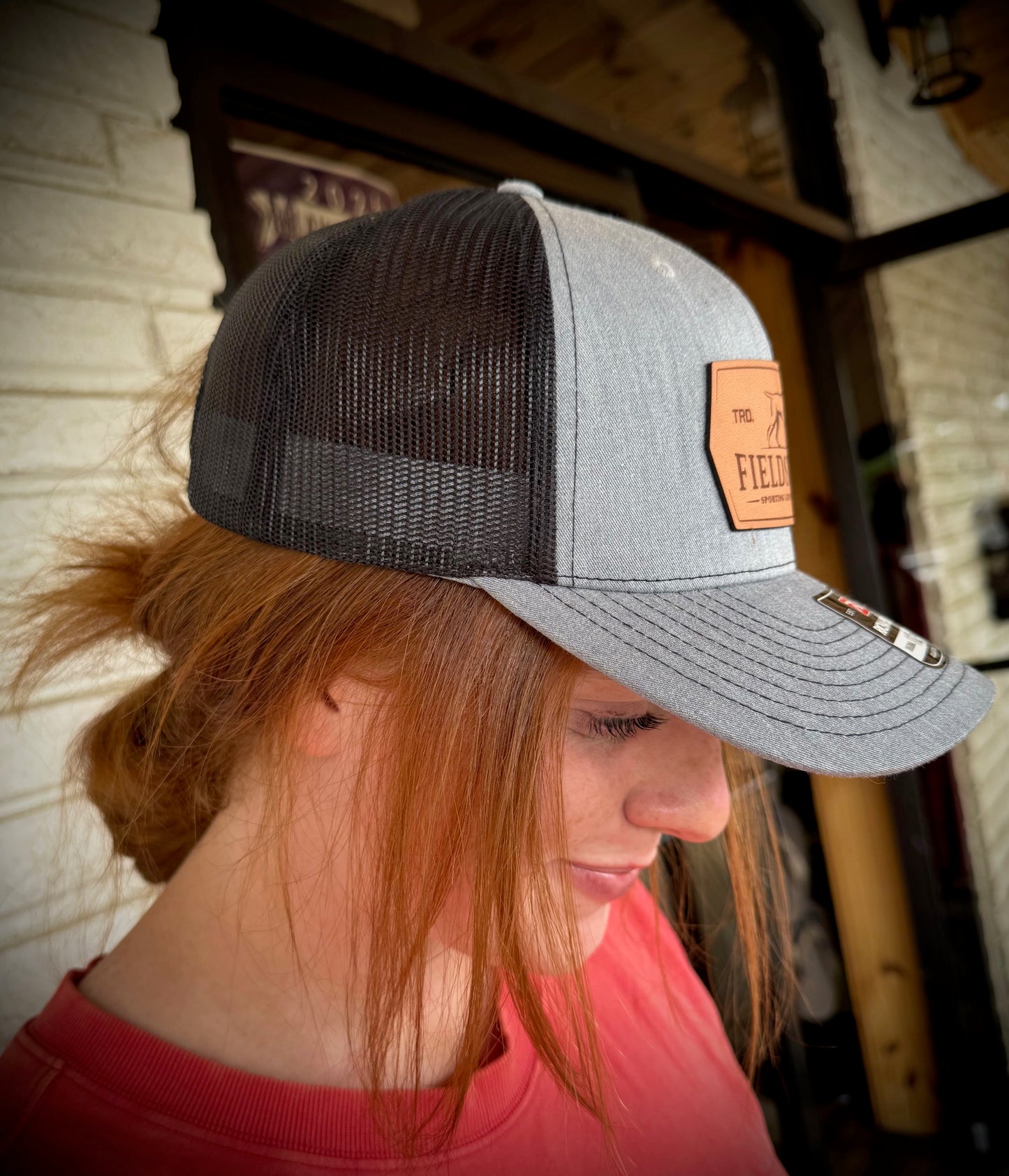 Fieldstone Apparel Leather Dog Patch Snapback Hat