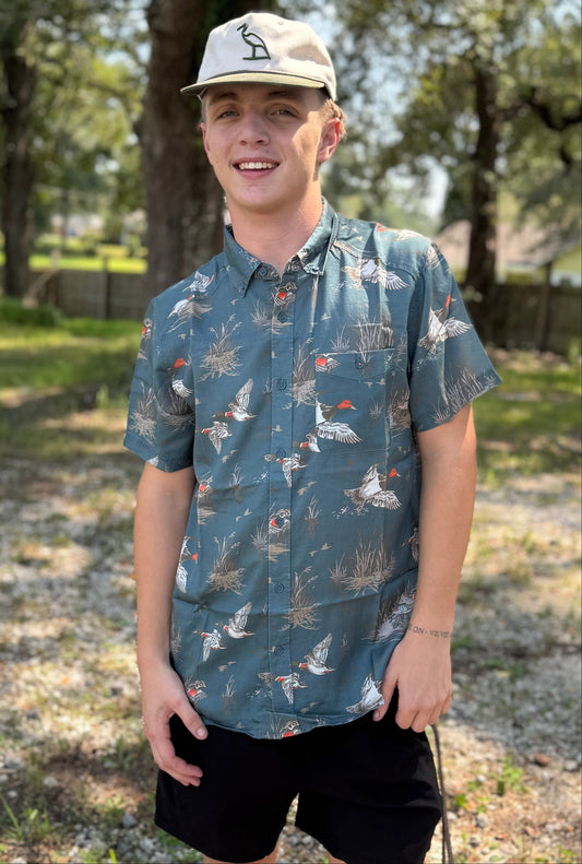 Marsh Wear Apparel Men's Hagood Woven S/S Button Down Shirt
