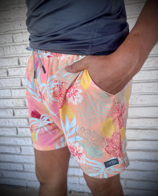 Aftco Men's Strike Short Printed Swim Trunk