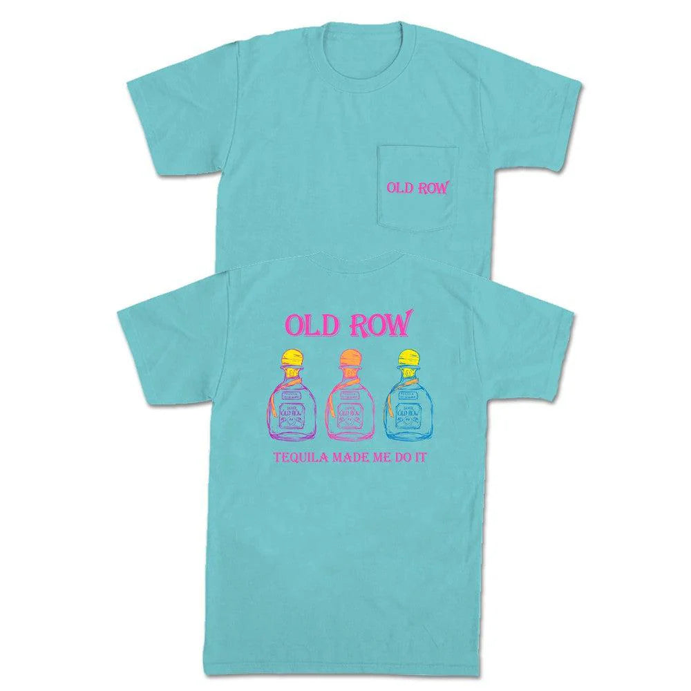 Old Row Outdoors Women's Tequila made me do it Pocket S/S TEE Shirt