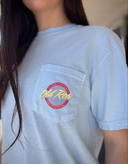 Old Row Outdoors Women's Circle Logo Hydrangea w Pink S/S TEE Shirt