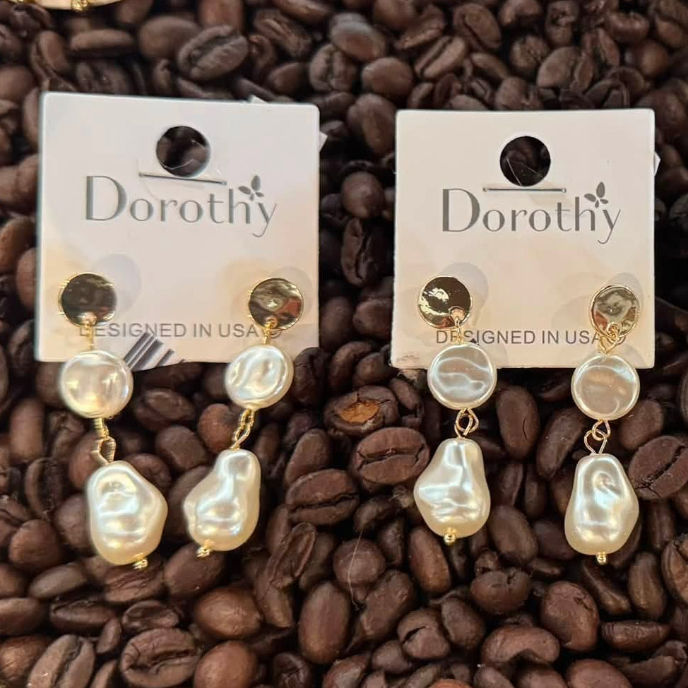 Pearl Link Drop Earrings