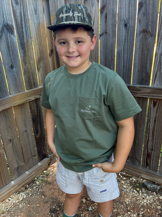 Properly Tied Youth Boys Mossy Oak Boat Ride S/S TEE Shirt