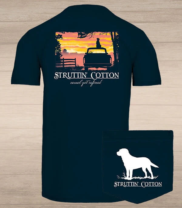 Struttin Cotton Dog Sunset View S/S TEE Shirt