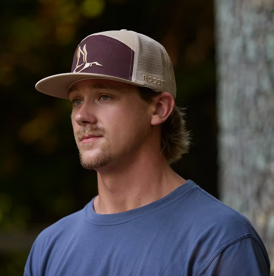 Roost Waterfowl Roost 3D Puff Duck Logo Embroidered 7 Panel Snapback Hat