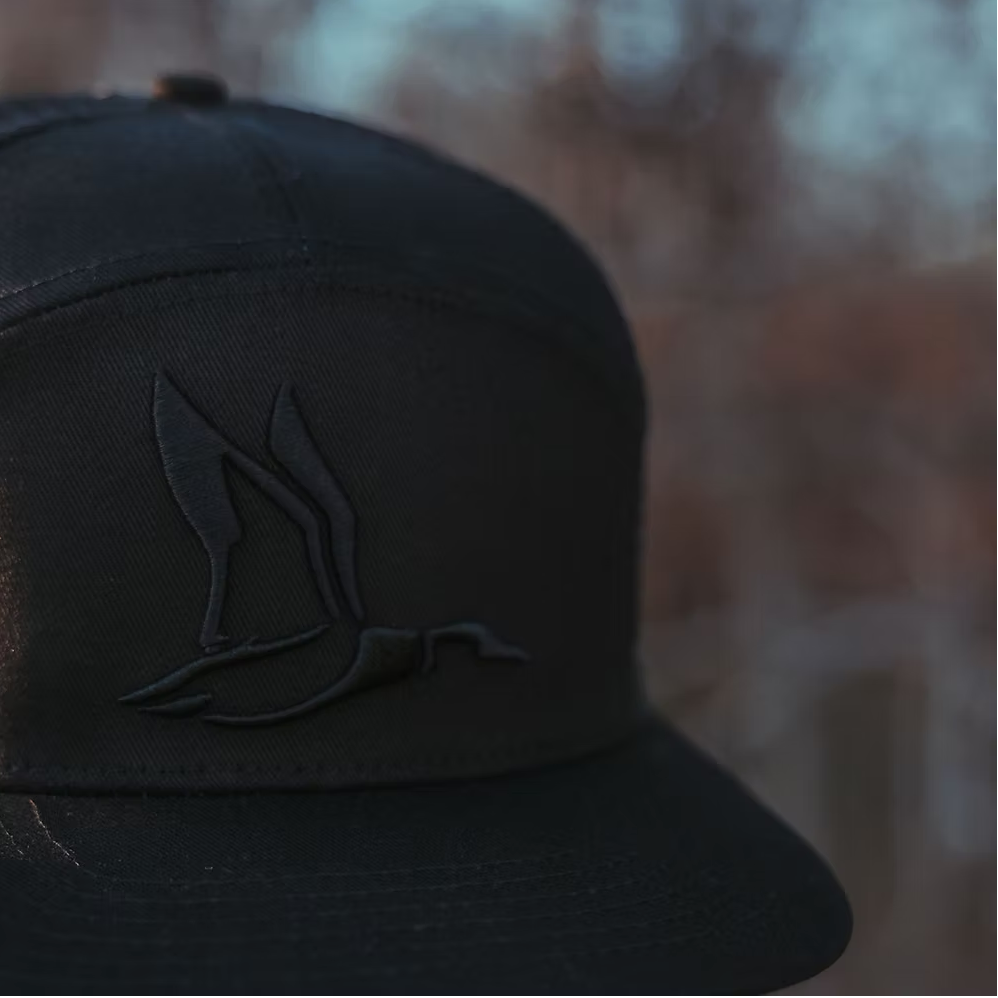 Roost Waterfowl Roost 3D Puff Duck Logo Embroidered 7 Panel Snapback Hat