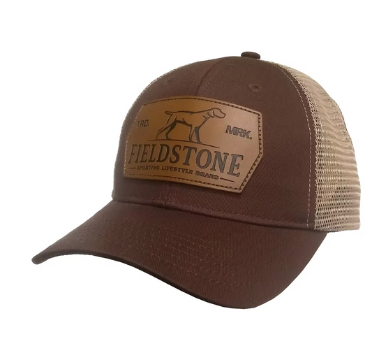 Fieldstone Apparel Leather Dog Patch Snapback Hat
