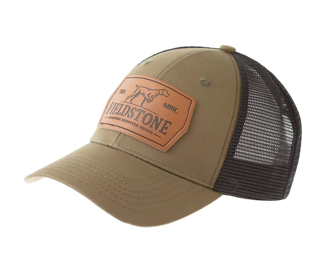 Fieldstone Apparel Leather Dog Patch Snapback Hat