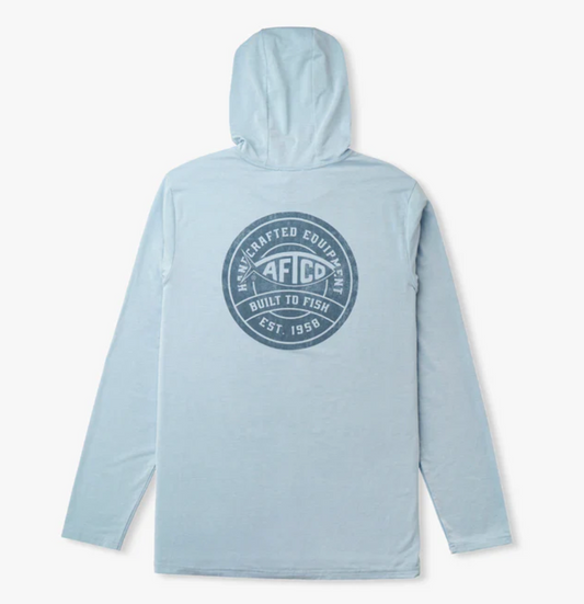Aftco Men's Ocean Bound UPF Hooded Performance L/S Shirt