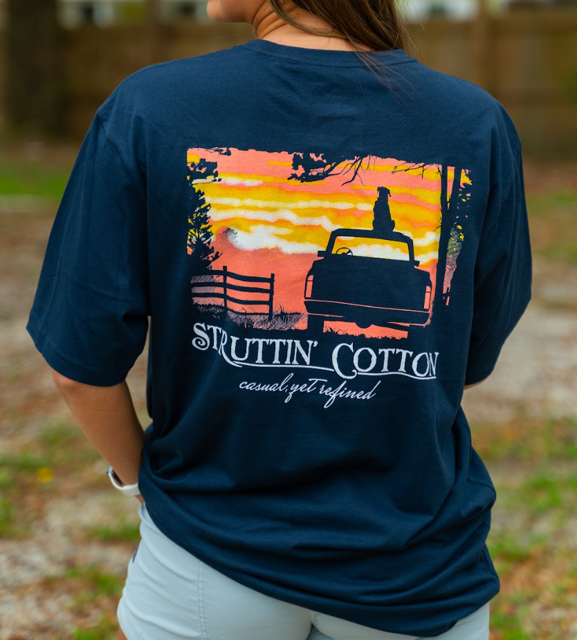 Struttin Cotton Dog Sunset View S/S TEE Shirt