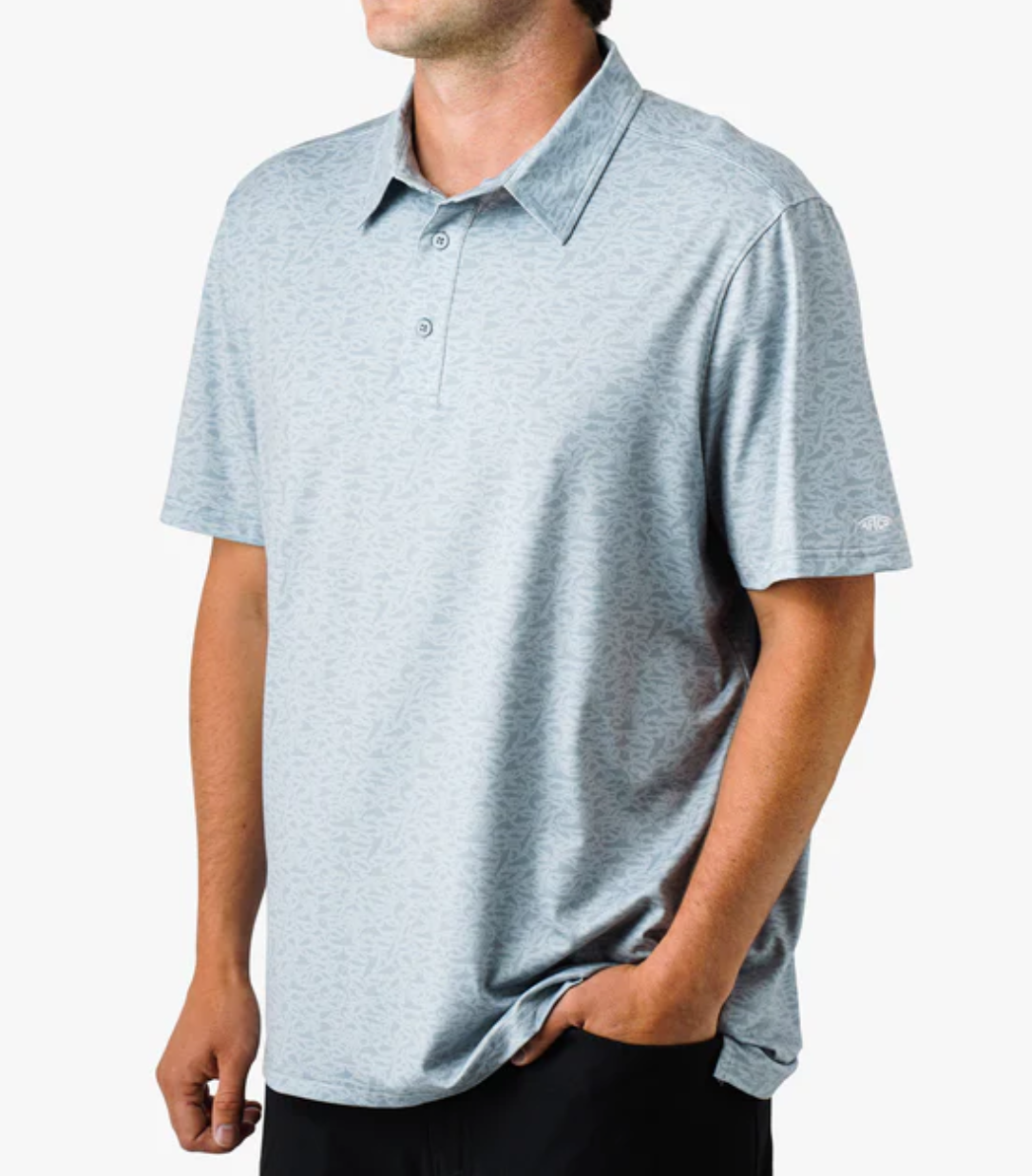 Aftco Men's Cypress Printed Polo Shirt