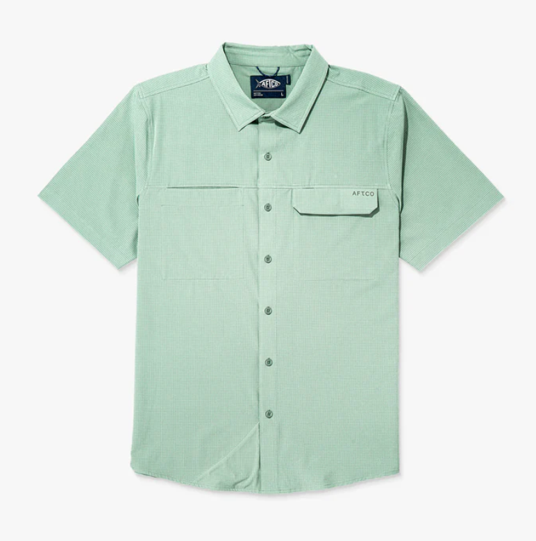 Aftco Men's Air O Mesh Tech S/S Button Down Shirt