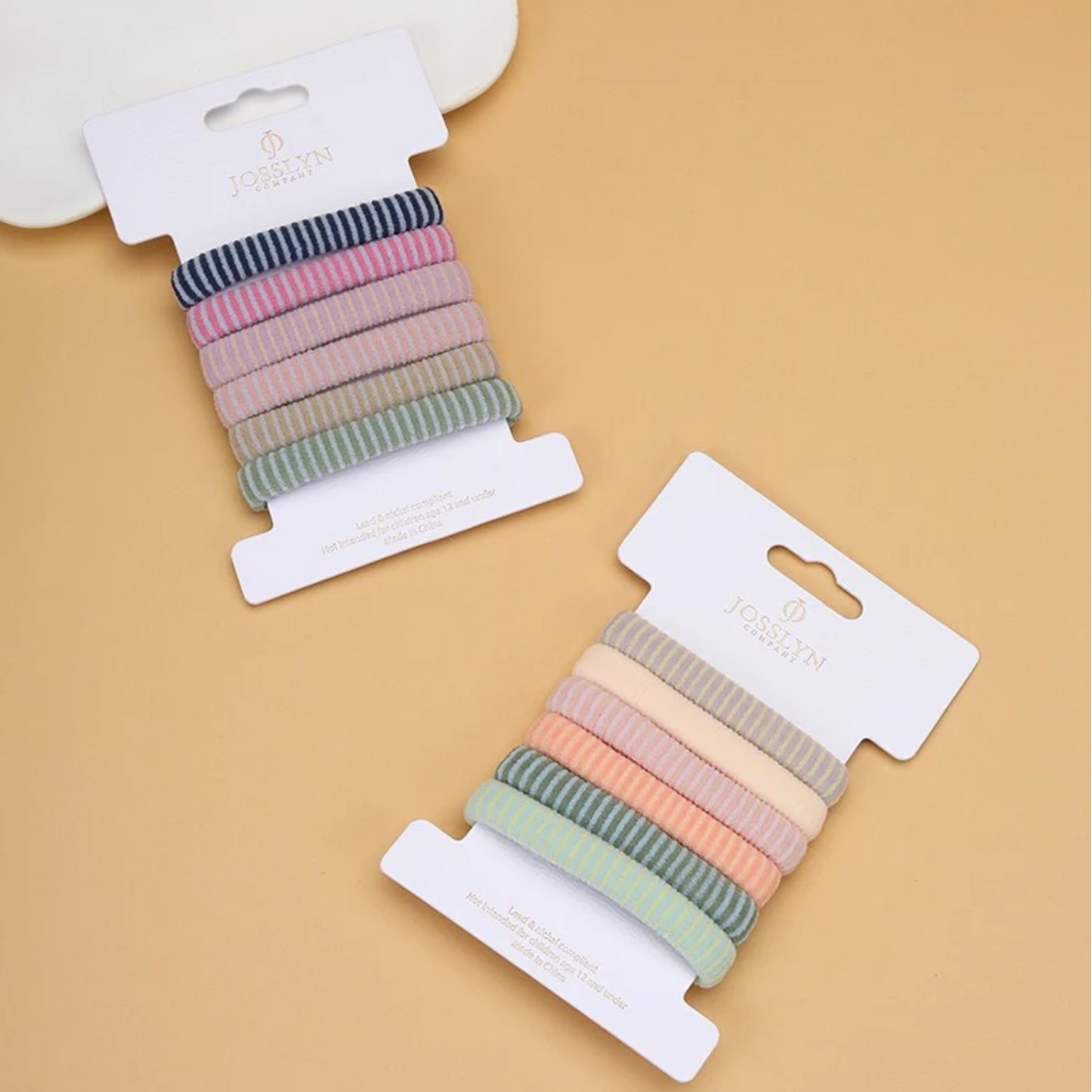 6pc Striped Hair Ties