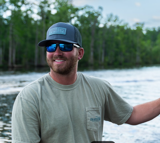 EZN Outfitters Blue/Grey Rubber Patch Snapback Hat