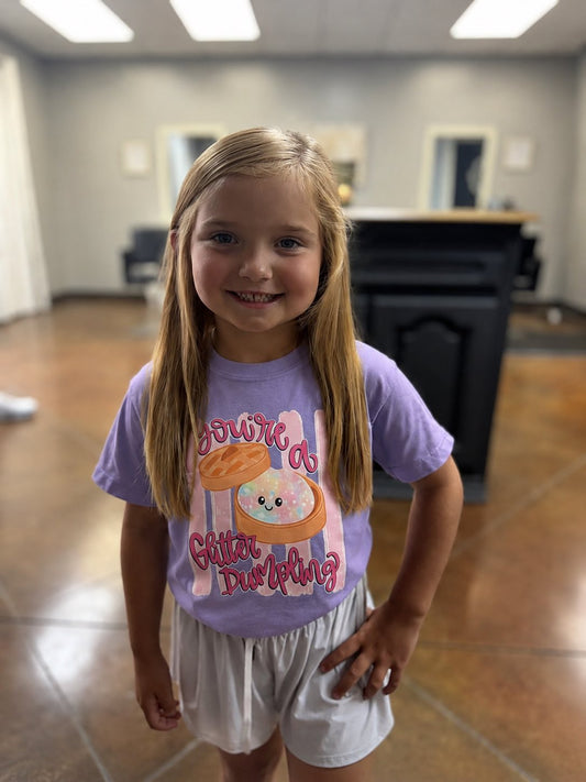 Southern Backroad Youth Girls You're a Glitter Dumpling S/S TEE Shirt
