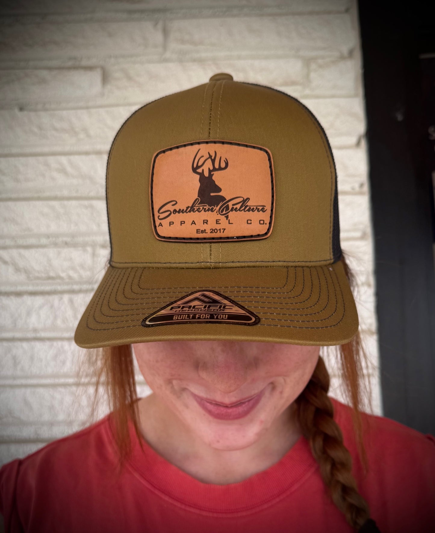 Southern Culture Buck Leather Patch Snapback Hat