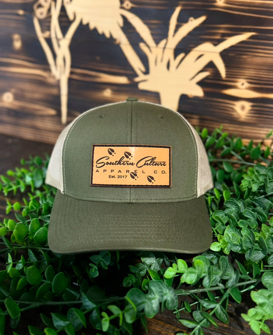 Southern Culture Deer Tracks Leather Patch Snapback Hat