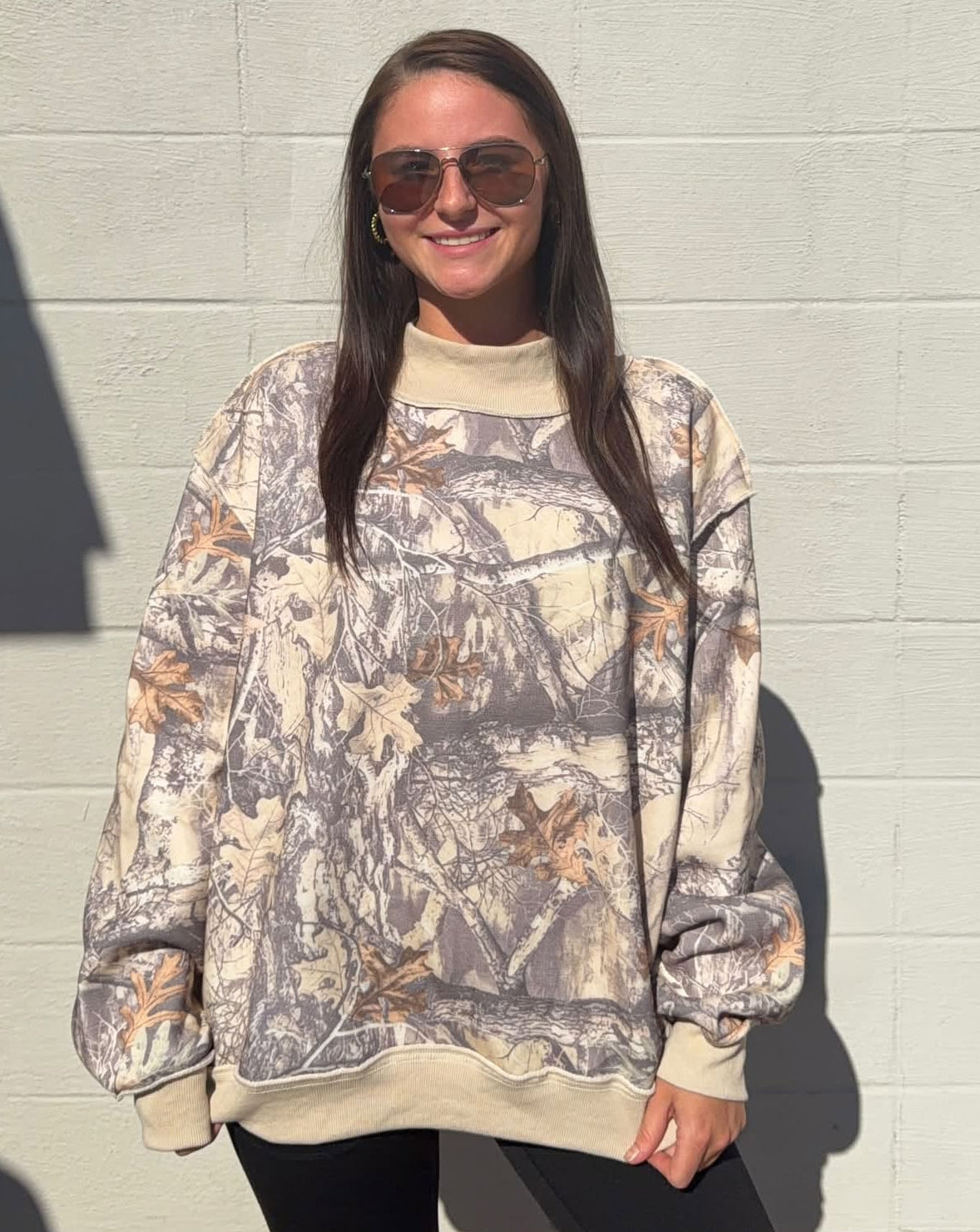 Cozy Camo Mockneck