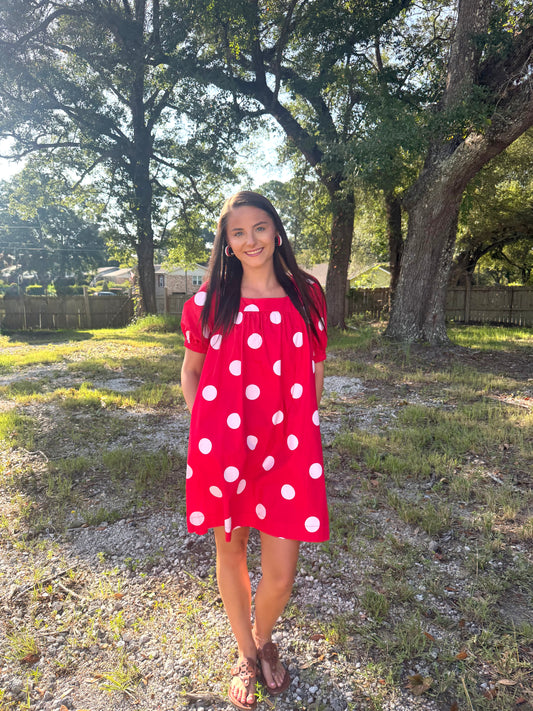 Gameday Polka Dot Dress