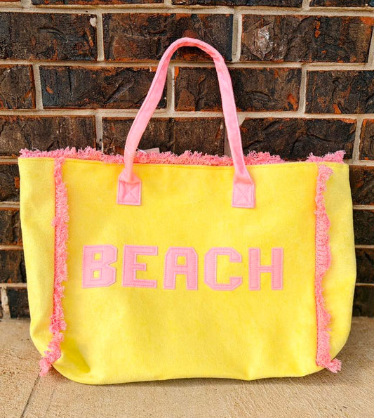 Beach Embroidered Tote