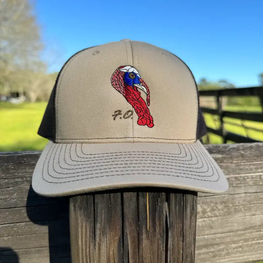 Freak Outdoors Turkey Head Embroidered Snapback Hat
