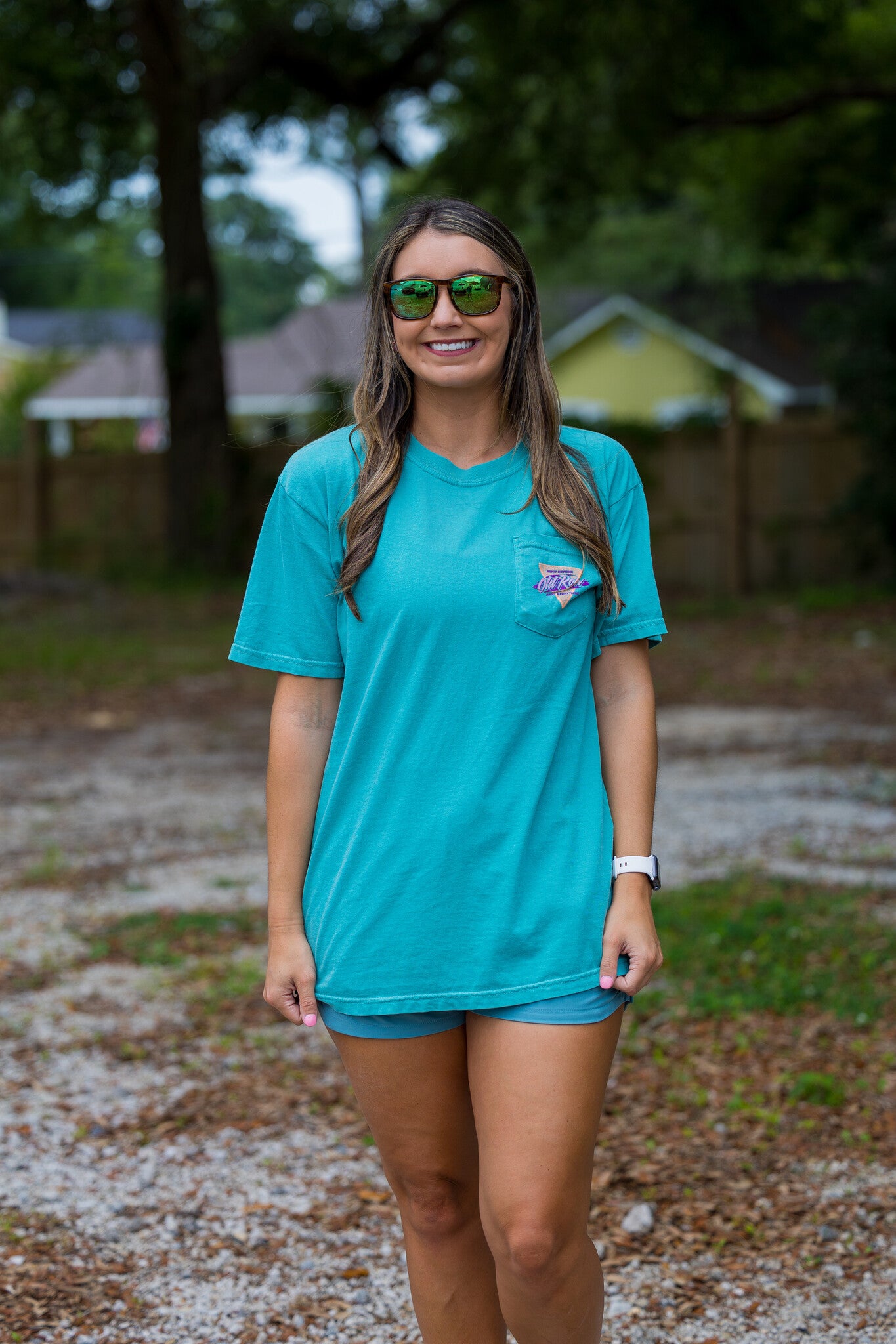 Old Row Outdoors Women's Retro Triangle 2.0 Pocket S/S TEE Shirt