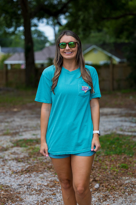 Old Row Outdoors Women's Retro Triangle 2.0 Pocket S/S TEE Shirt