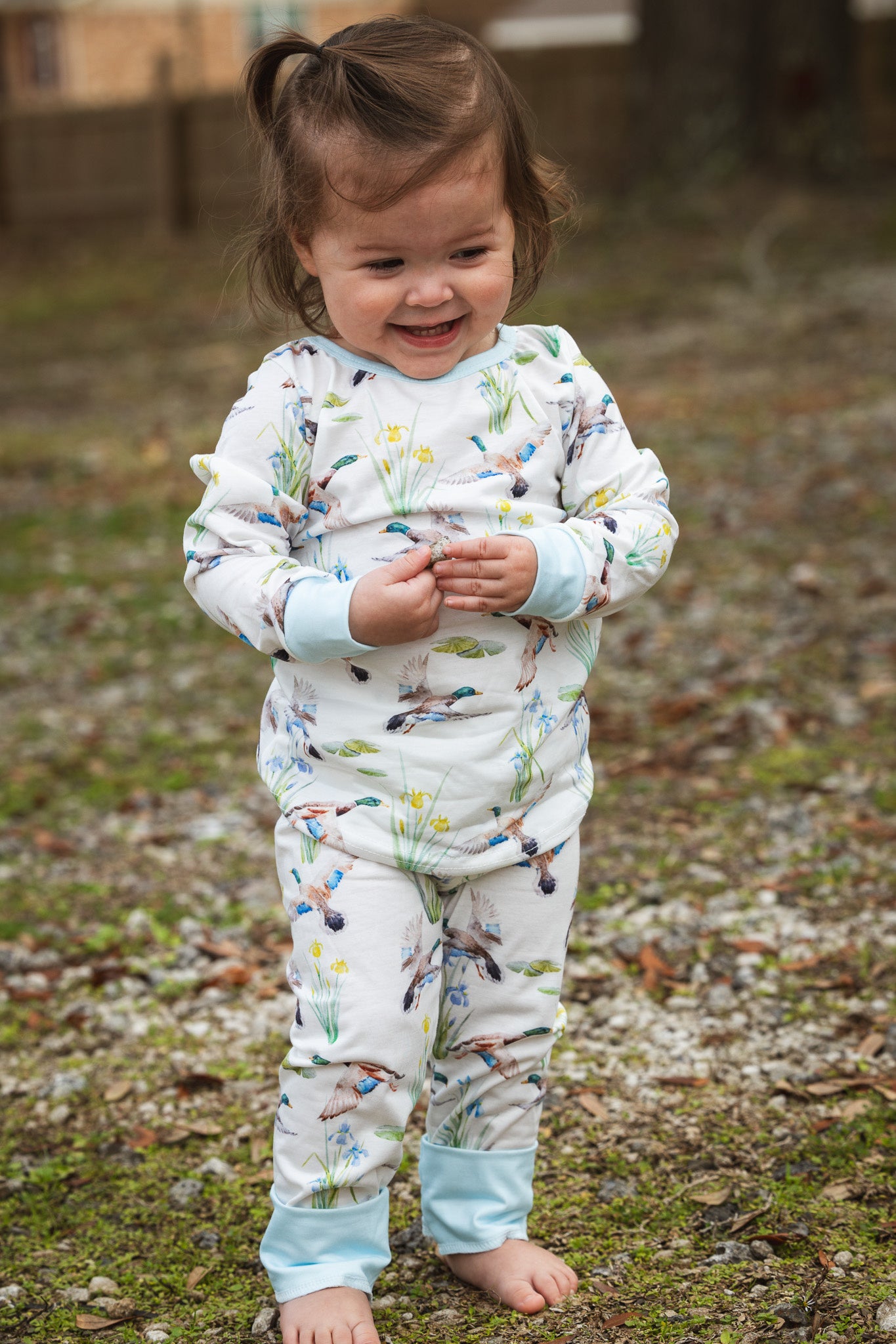Kids Duck Hunting Long Sleeve Pajamas