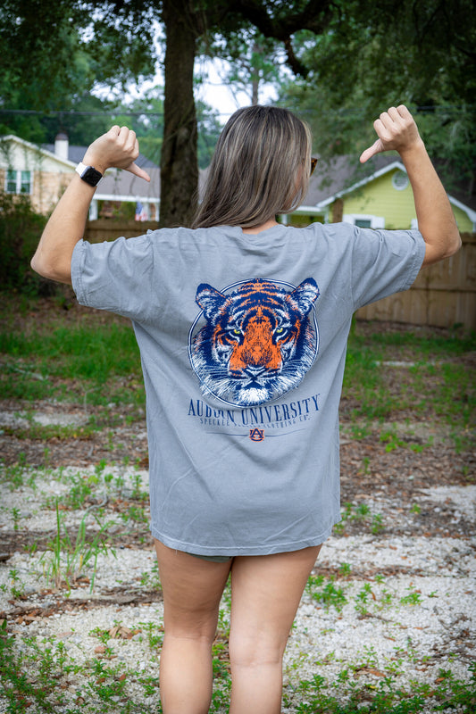 Speckle Bellies Auburn Tiger Head S/S TEE Shirt