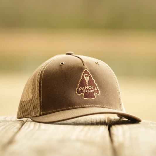 Panola Brand Arrowhead Waxed Trucker Snapback Hat