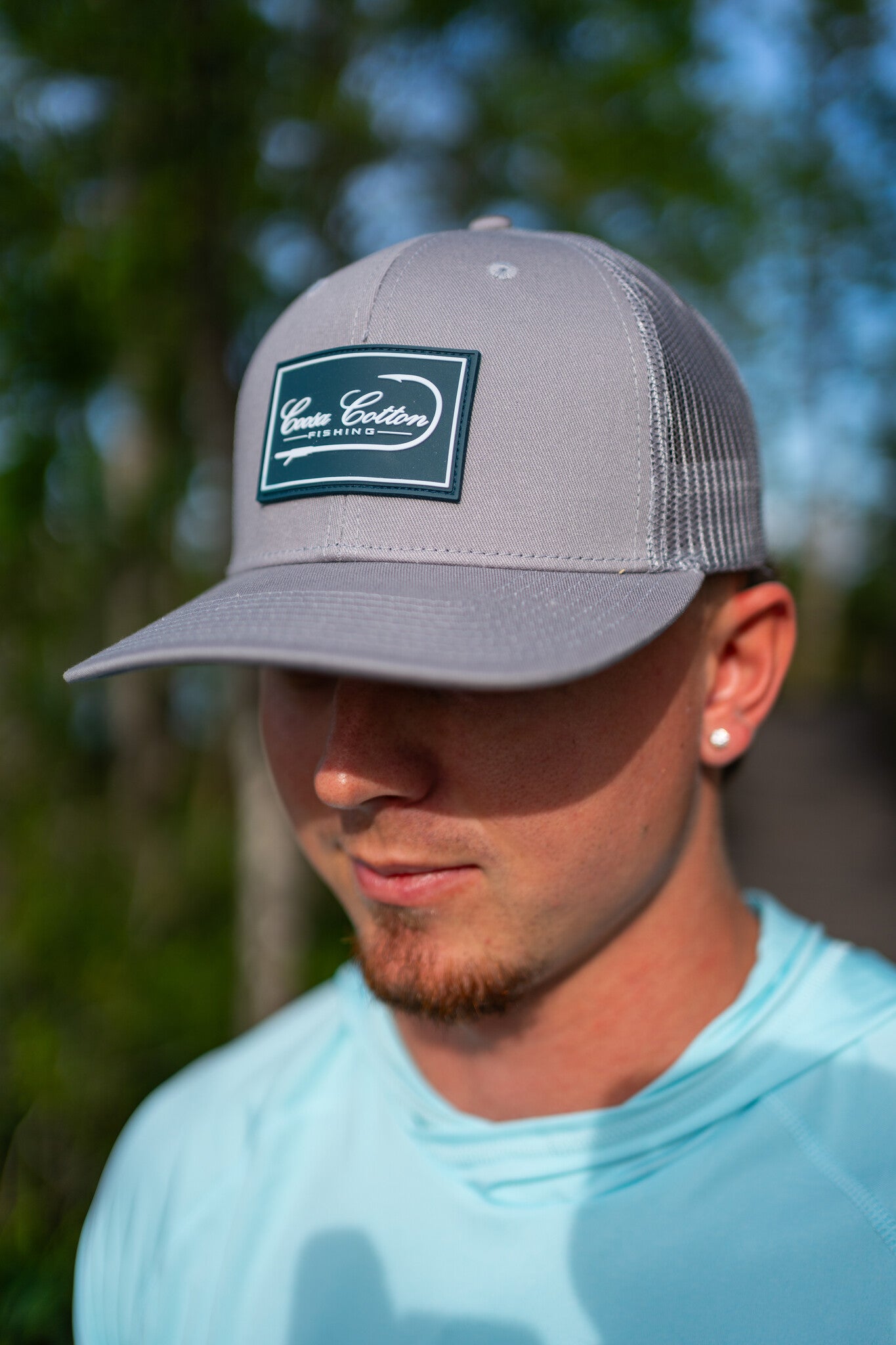 Coosa Cotton Rubber Patch Logo Trucker Snapback Hat