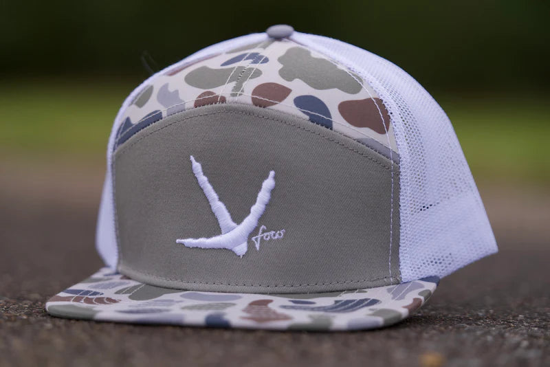 Freak Outdoors Woodsman Turkey Track Puff Embroidered 7 Panel Snapback Hat