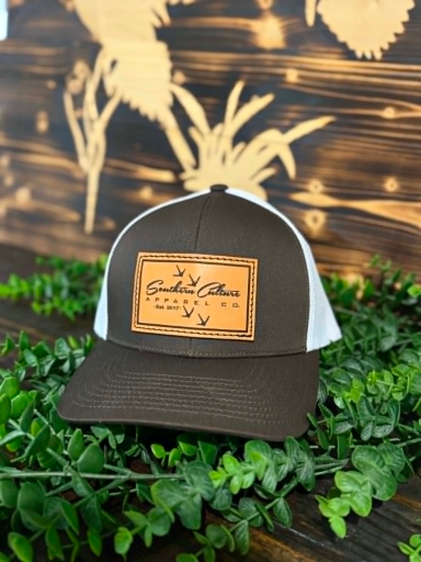 Southern Culture Tracks Leather Patch Snapback Hat