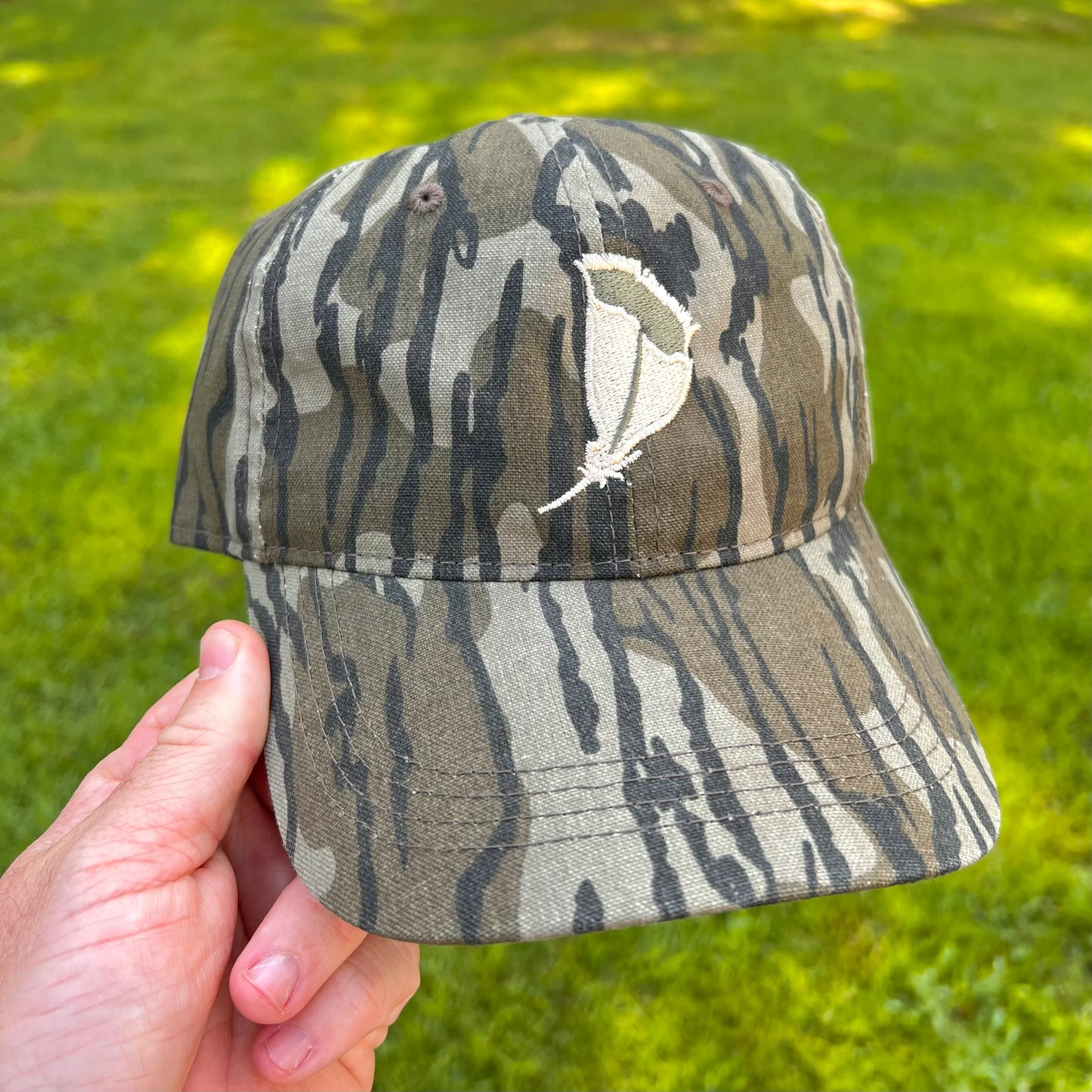Panola Brand Feather Logo Camo Unstructured Hat