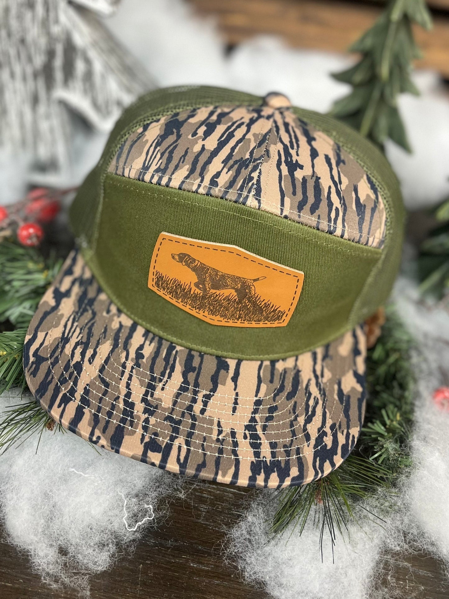 Good Ole Boy Outdoors GS Pointer Leather Patch 7 Panel Snapback Hat