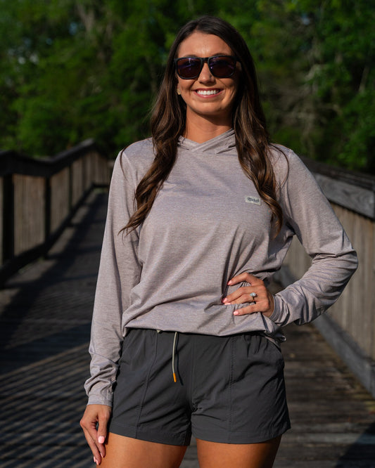 Marsh Wear Apparel Women's High Noon Hood Knitted Perf L/S Shirt