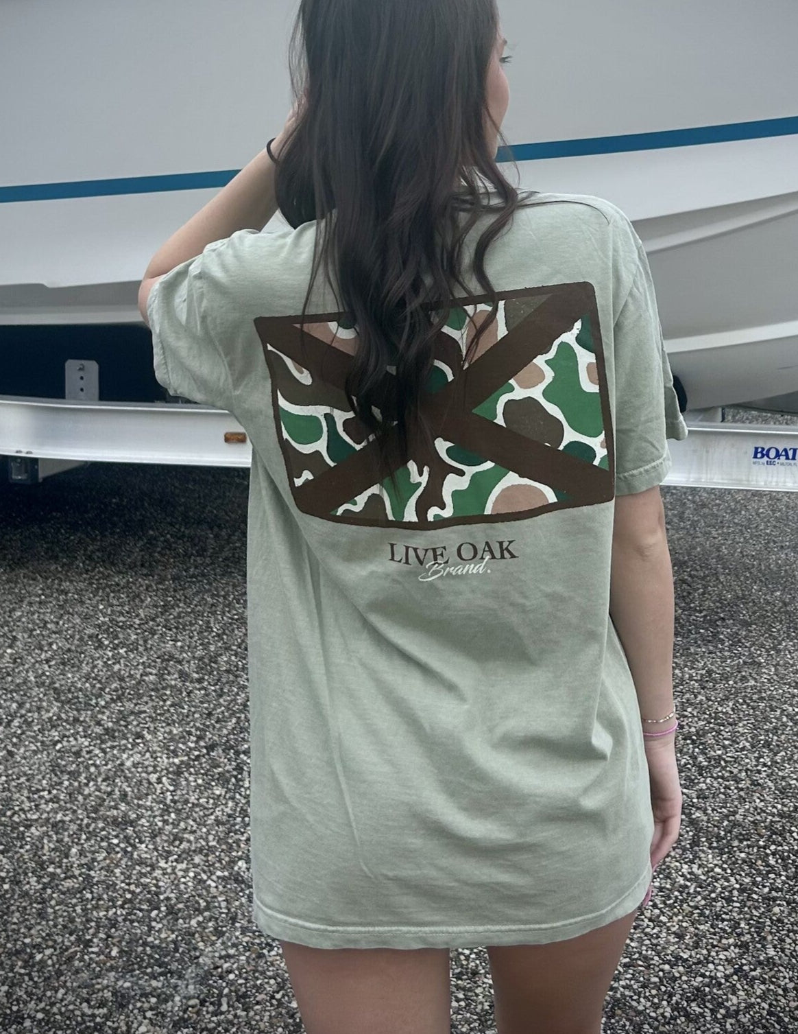 Live Oak Brand Camo State Flags Alabama S/S TEE Shirt