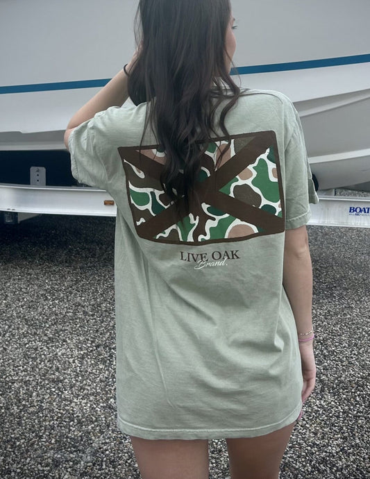 Live Oak Brand Camo State Flags Alabama S/S TEE Shirt