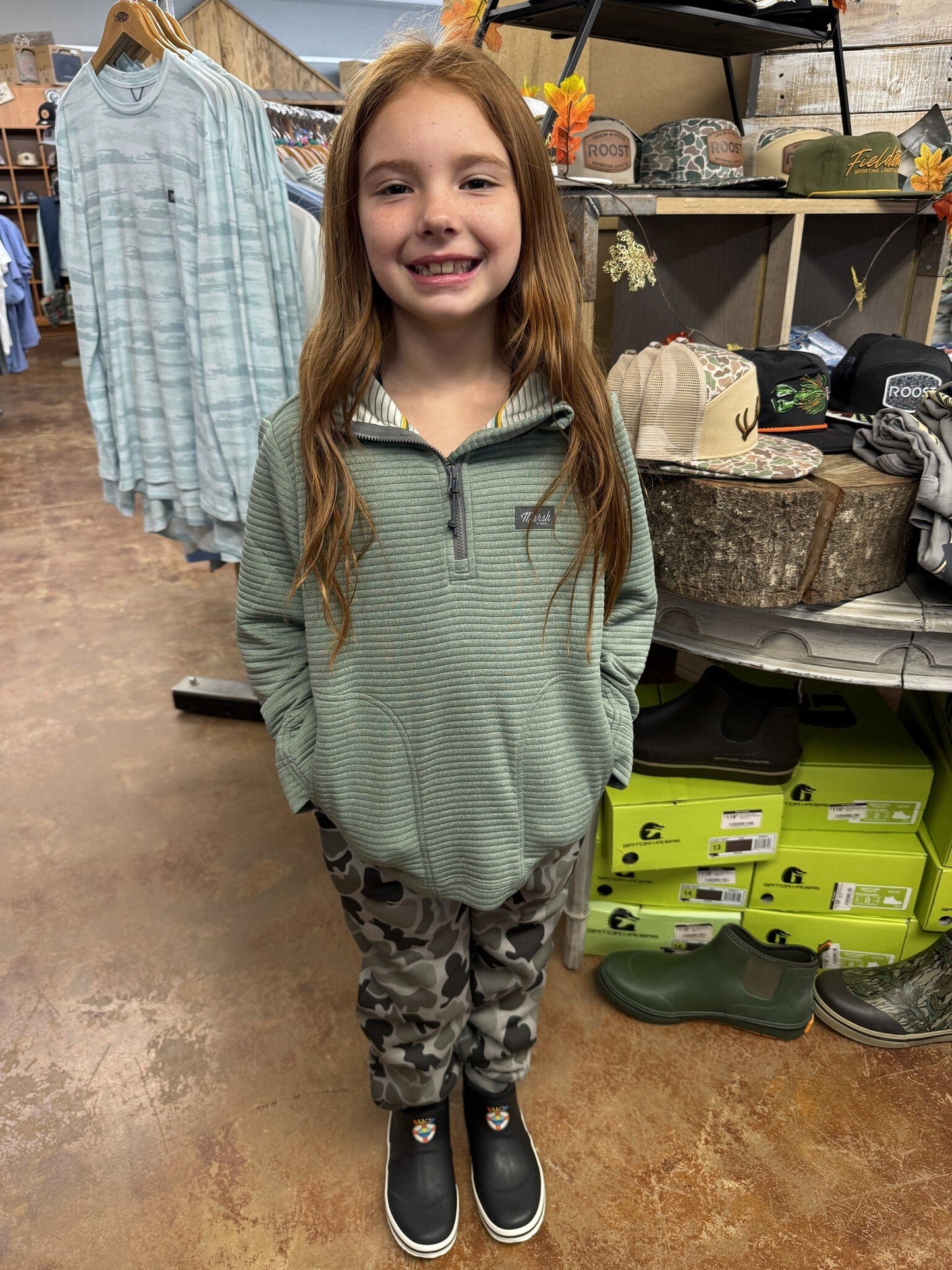 Marsh Wear Apparel Youth Sullivan Tech Hooded Pullover Jacket